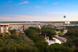Hotel image with Disney Springs in background